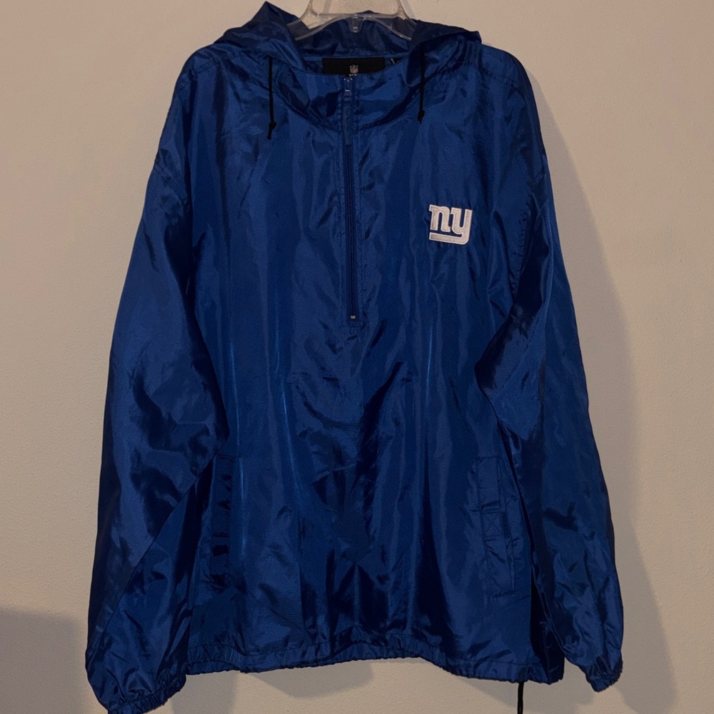 NFL Reebok 3/4 Zip NEW YORK NY GIANTS Forward Light Windbreaker Jacket Mens 2XL